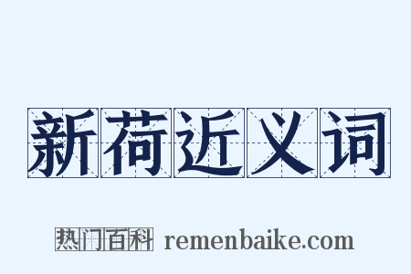 新荷近义词是什么意思的图片
